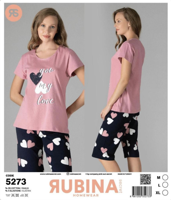 Піжама жіноча футболка та капрі норма RUBINA