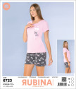 Піжама жіноча шорти та футболка PINK SECRET RUBINA